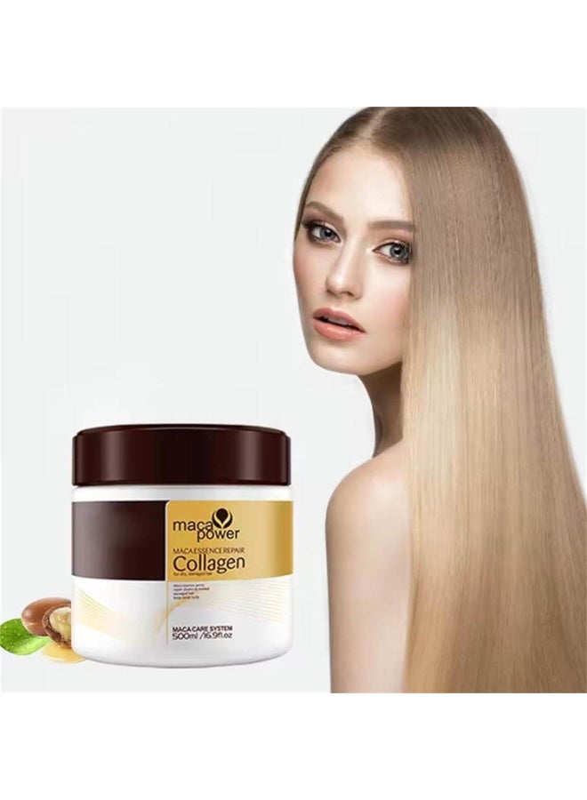 Karseell Collagen Hair Treatment Deep Repair Conditioning Argan Oil Collagen Hair Mask Essence for Dry Damaged Hair All Hair Types 16.90 oz 500ml - Image 5
